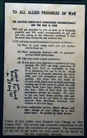 Allied prisoner-of-war leaflet
